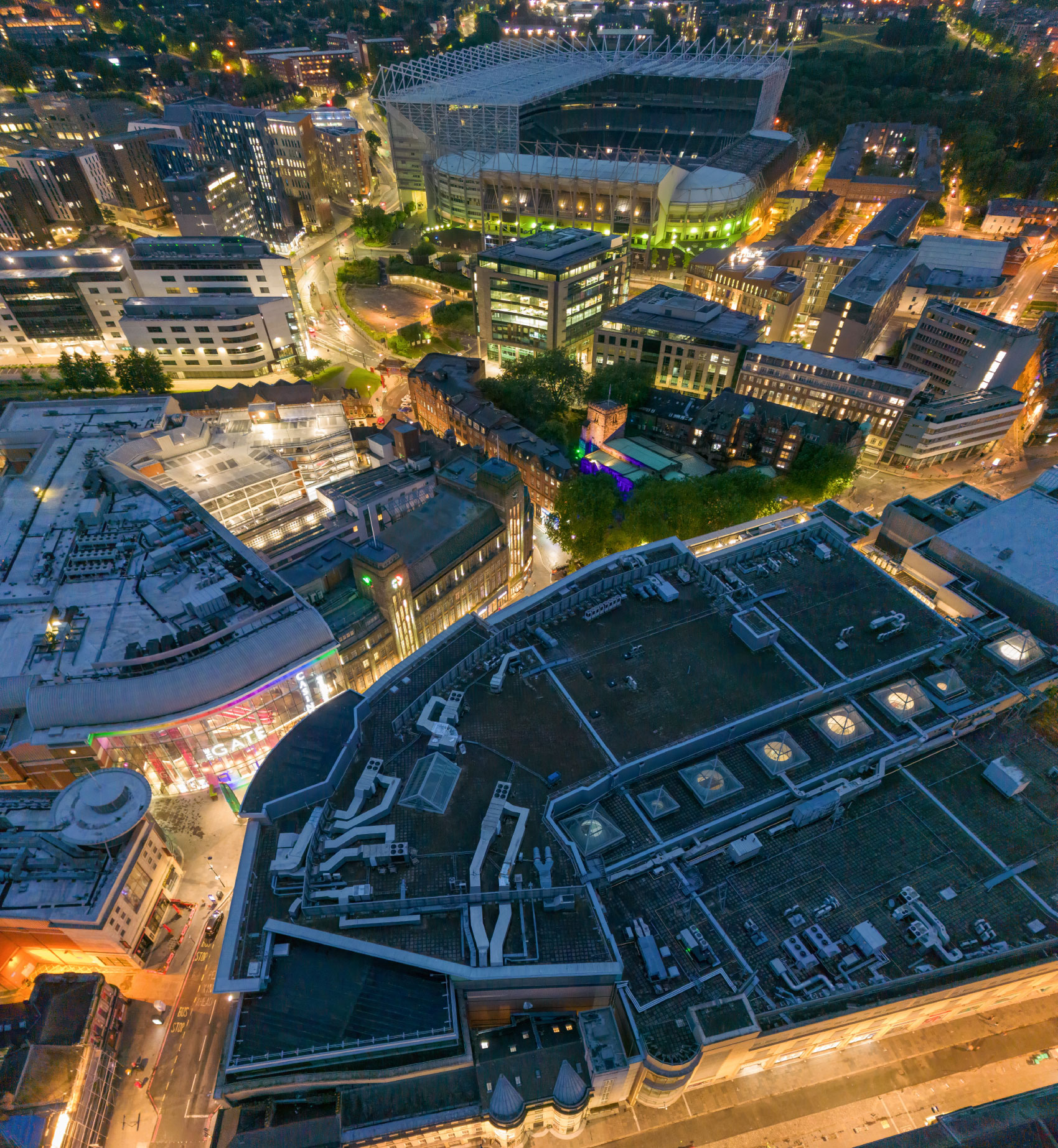 Aerial photograph of Building A